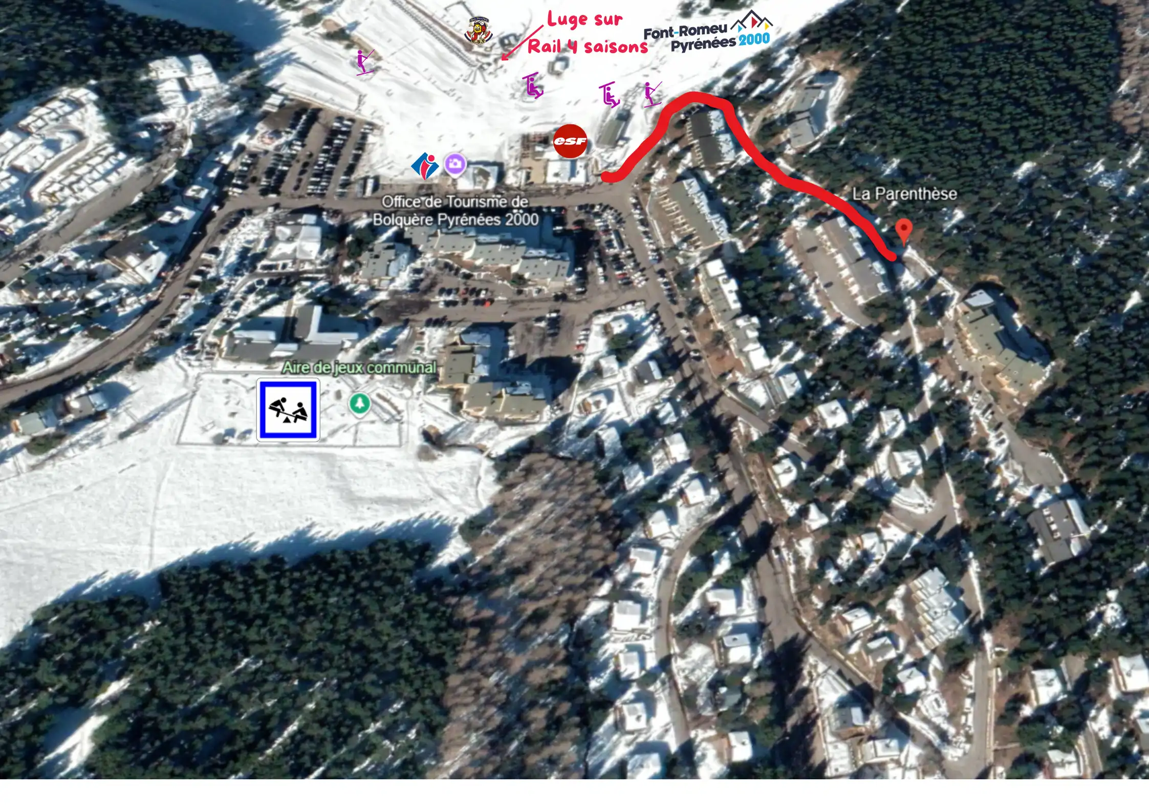 Appartement situé à 100 mètres à pied des pistes de ski à Font-Romeu Pyrénées 2000